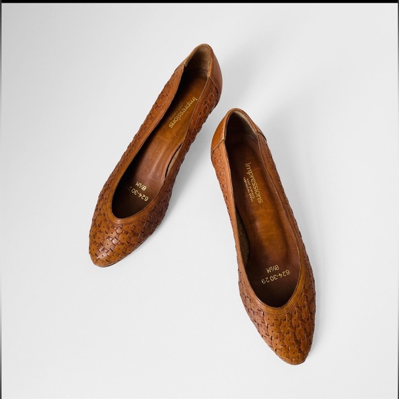 Woven leather low heels - Picture 2 of 6